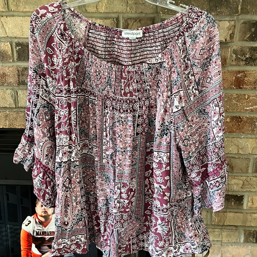 Westport flowy, cool top size 2X   3/4 sleeve